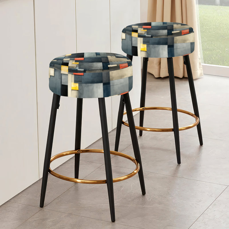 Ensemble de 2 tabourets de bar géométriques gris Urban Urban
