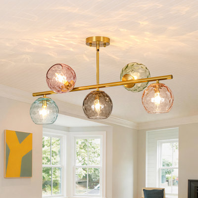 Plafonnier semi-encastré 5 lumières