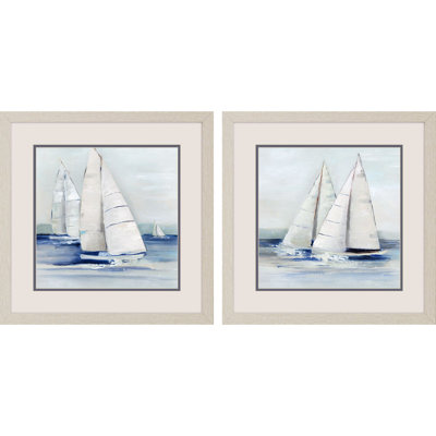 "Close Sail" par Swatland, ensemble de 2 pièces sur papier