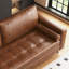 Canapé 80,31 po en cuir huilé de luxe, canapé rétro haut de gamme, structure robuste, sièges confortables