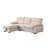Kipling 97.5"  Velvet Fabric Reversible Sleeper Sectional Sofa Chaise-175083710