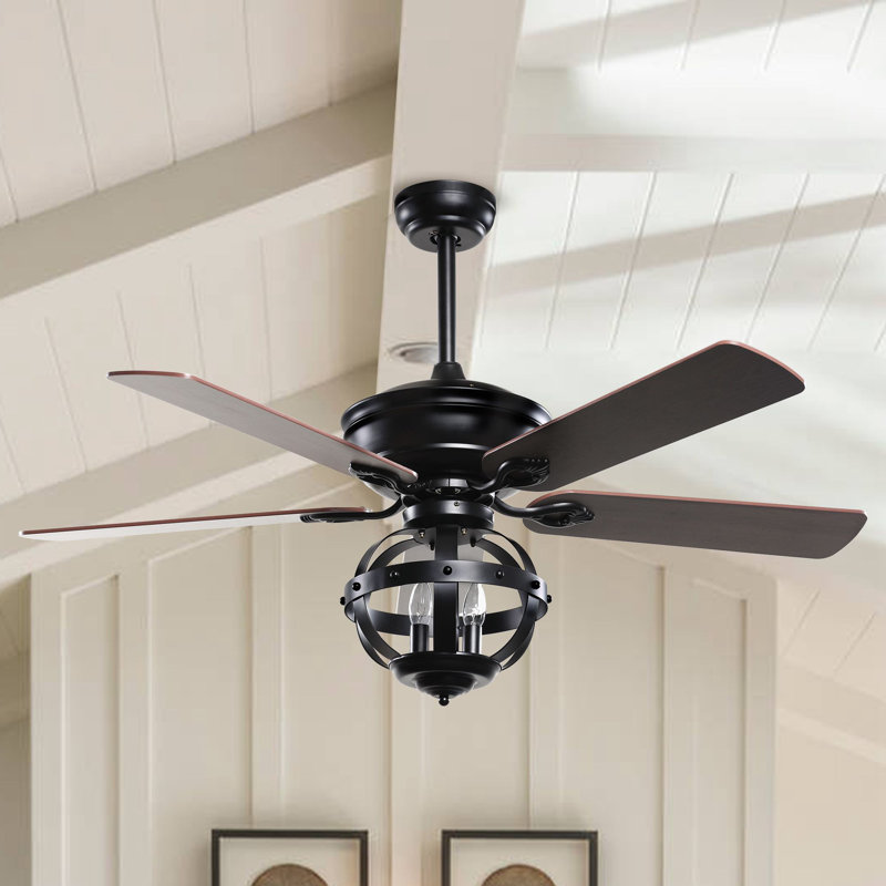 Ventilateur de plafond à 52 pales 52 po avec télécommande et ensemble d'éclairage inclus Kohn