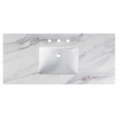 LustreLine Renelle 49 in. x 22 in. Engineered Stone Integrated Single Sink Vanity Top