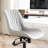Armless Swivel Office Chair Faux Leather Upholstered Waterproof Desk Chair Ergonomic Adjustable Computer Chair-1106344810