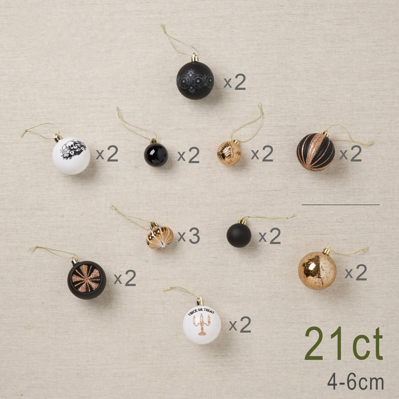 Ornements de boule d'Halloween à 21 unités Kahea 
