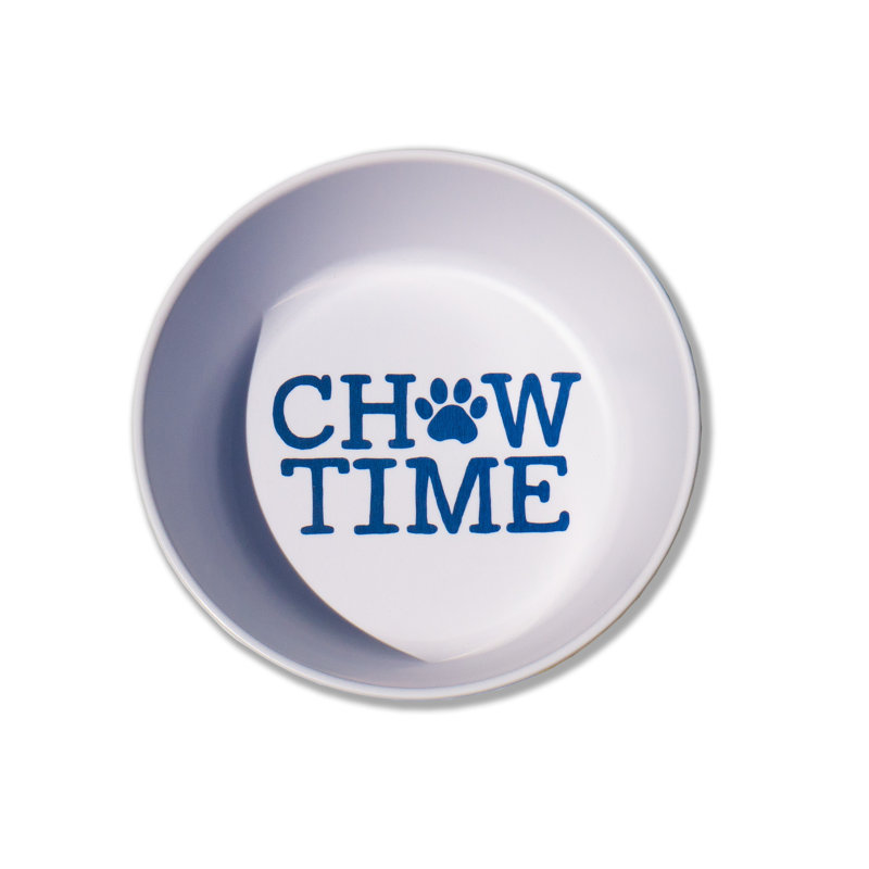 Bol pour animal en mélamine Chow Time - moyen - 3 tasses - bleu
