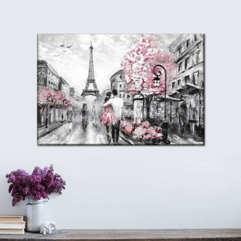 «Pink Paris», reproduction sur toile, H 30 po x l 45 po x P 1,25 po