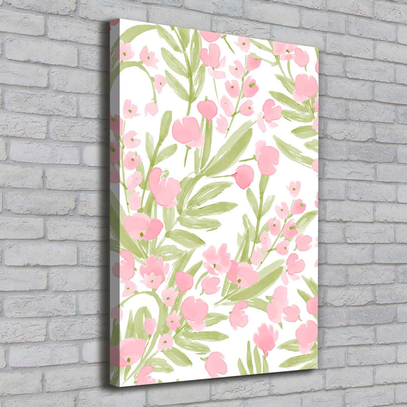 Pink Flowers - Wrapped Canvas Print