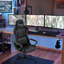 Fauteuil de jeu et de course inclinable et ergonomique en similicuir pivotant avec dossier haut et soutien lombaire Inbox Zero-1128659568