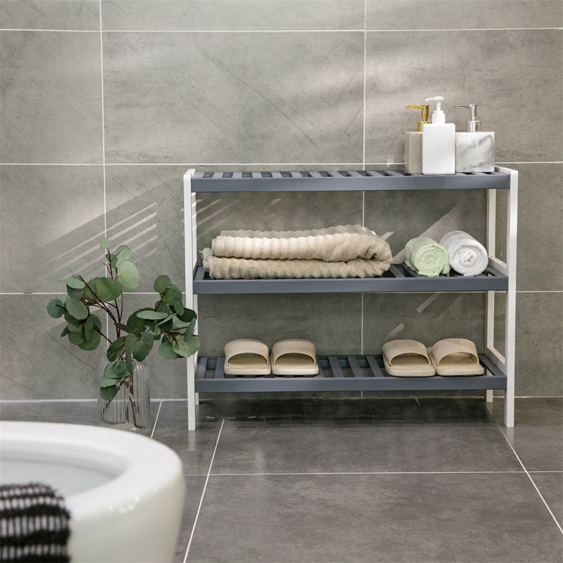 Shoe Rack, Grey/White