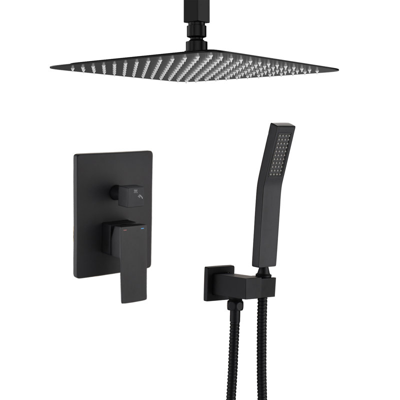 Diverter All-In-One Kit with Rough in-Valve, Matte Black