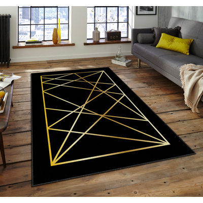 Luxurious Area Rug, 100% Polyester, 5.9 x 9.2 Feet | 740 g/m² Weight, Non-Slip Felt Dot Underside, Easy Clean Velvet Fabric, 0.08 in Pile Height | Machine Washable, Perfect for Living Room & Bedroom Décor