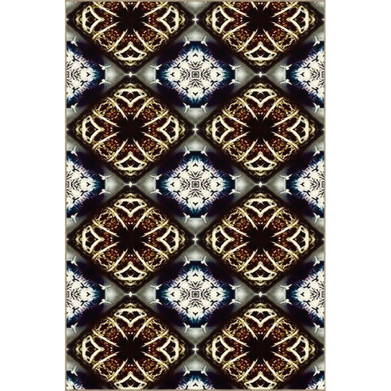 Tapis lavable sophistiqué à motif de losanges, Sous-tapis carré 3 pi 3 po inclus
