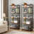 Etagere Set of 2 Bookcase, No Assembly Folding Bookshelf Set of 2, Collapsible Bookcase with Removable Shelves, 5-Tier Foldable Standing Racks for Bedroom, Living Room, Home Office-1042528147