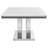 Allessandra White And Chrome Rectangular U-Shaped Base Dining Table