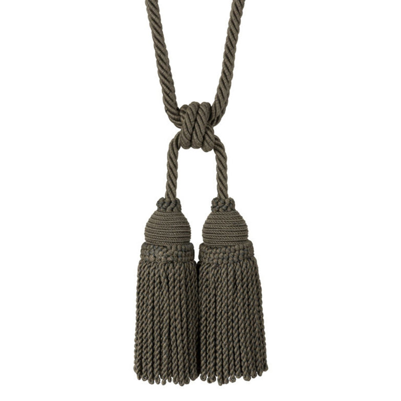 Le Coeur Passementerie Tieback-D Performance Fabric, Charcoal