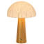 Lampe de table en bois de 19,5 po de hauteur avec finition chêne clair et abat-jour conique