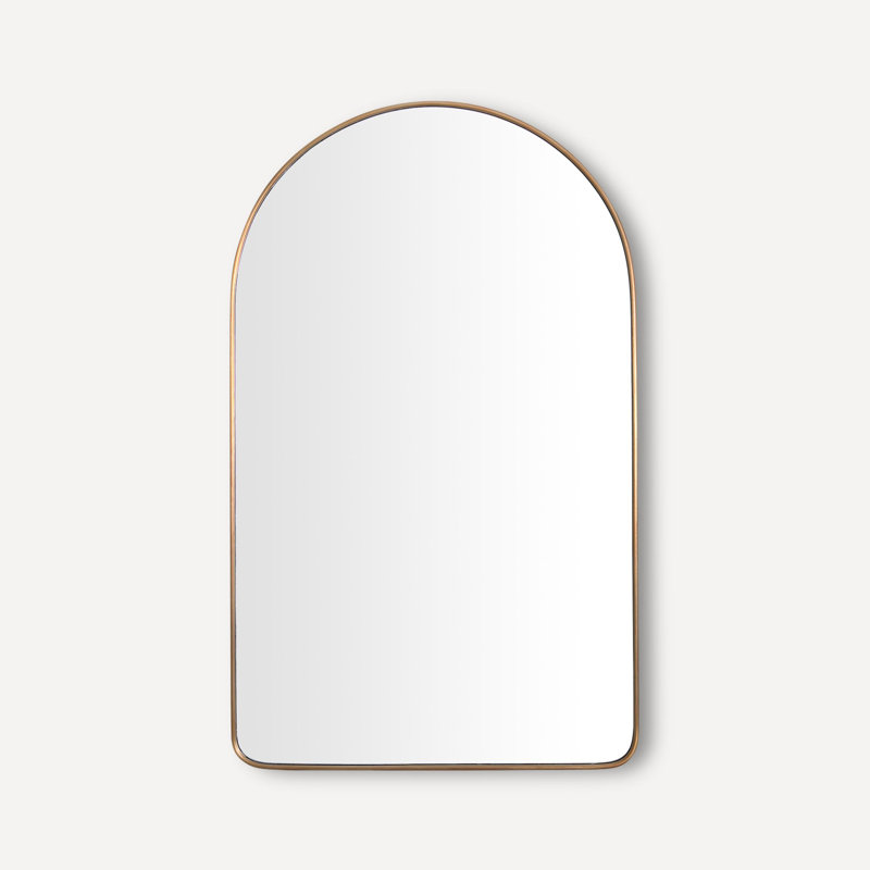Arch Metal Mirror, Aged Brass