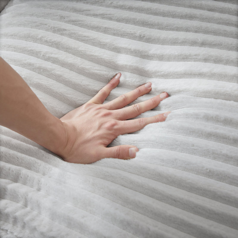 Méridienne double compressible avec porte-gobelets, Gris clair