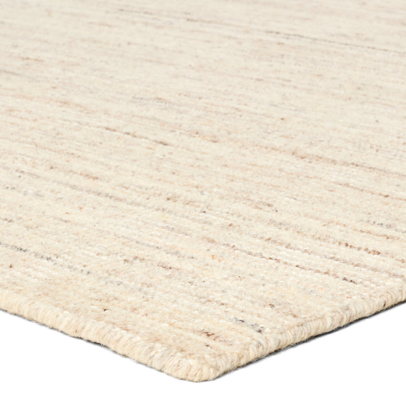 Tapis crème et beige uni Houé SLO02, Rectangle 6 pi x 9 pi