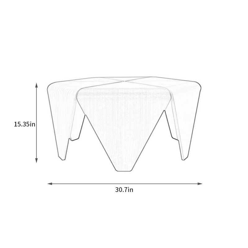 Simple solid wood coffee table, Burlywood Top/Burlywood Base