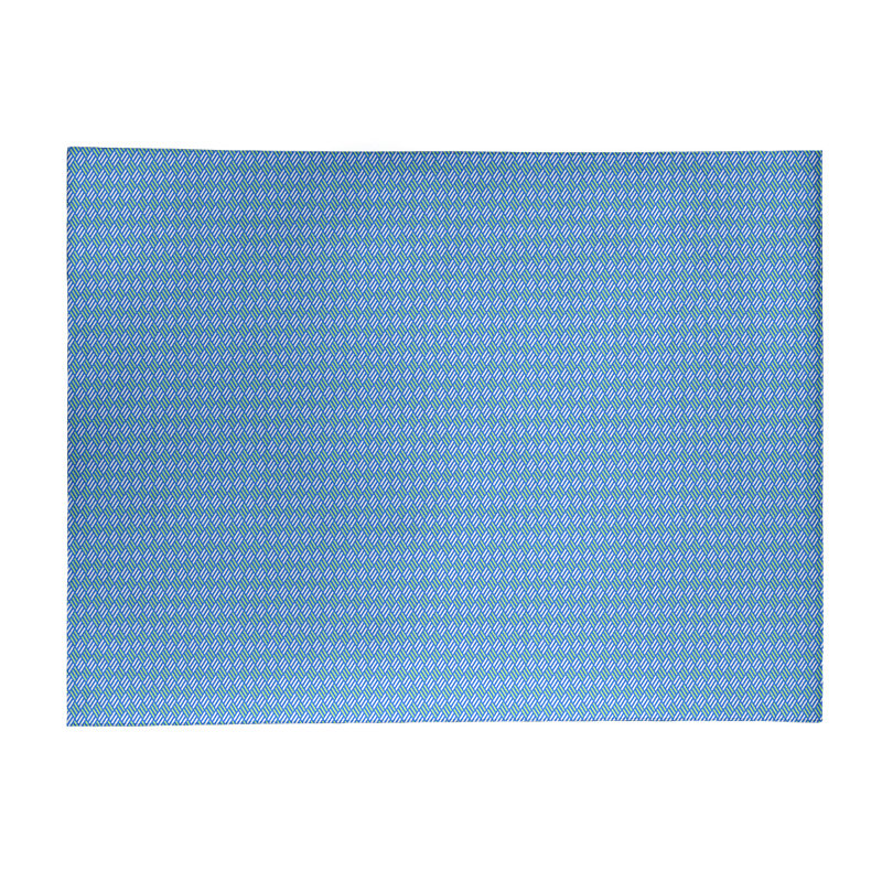Tapis bleu à rayures losanges, Rectangle 5 pi x 7 pi