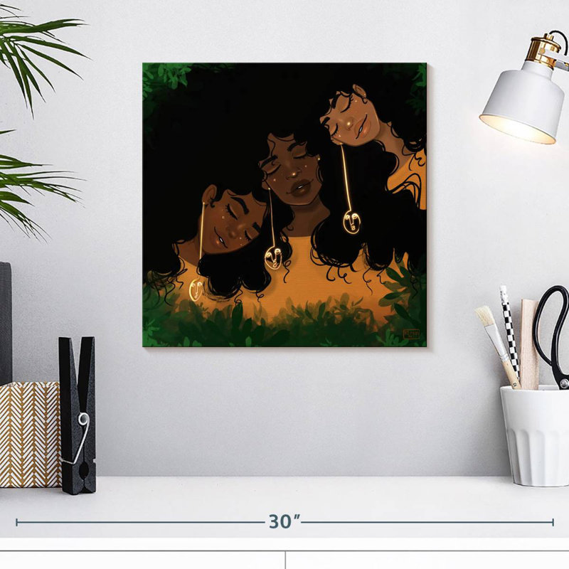 Sœurs de la Terre, H 16 po x l 16 po