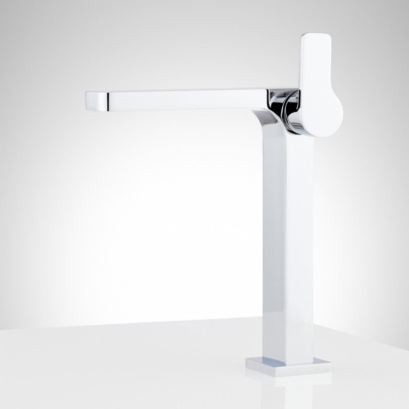 Hibiscus 1.2 GPM Single Hole Vessel Bathroom Faucet with Pop-Up Drain Assembly, Chrome