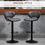 Abdus-Sami Swivel Upholstered Adjustable Height Counter Stool with Metal Frame-2087719291