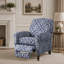 Luxueux fauteuil inclinable avec dossier à dos de chameau haut, accoudoirs roulés et motif de chantournage pour une décoration intérieure élégante-1832327476