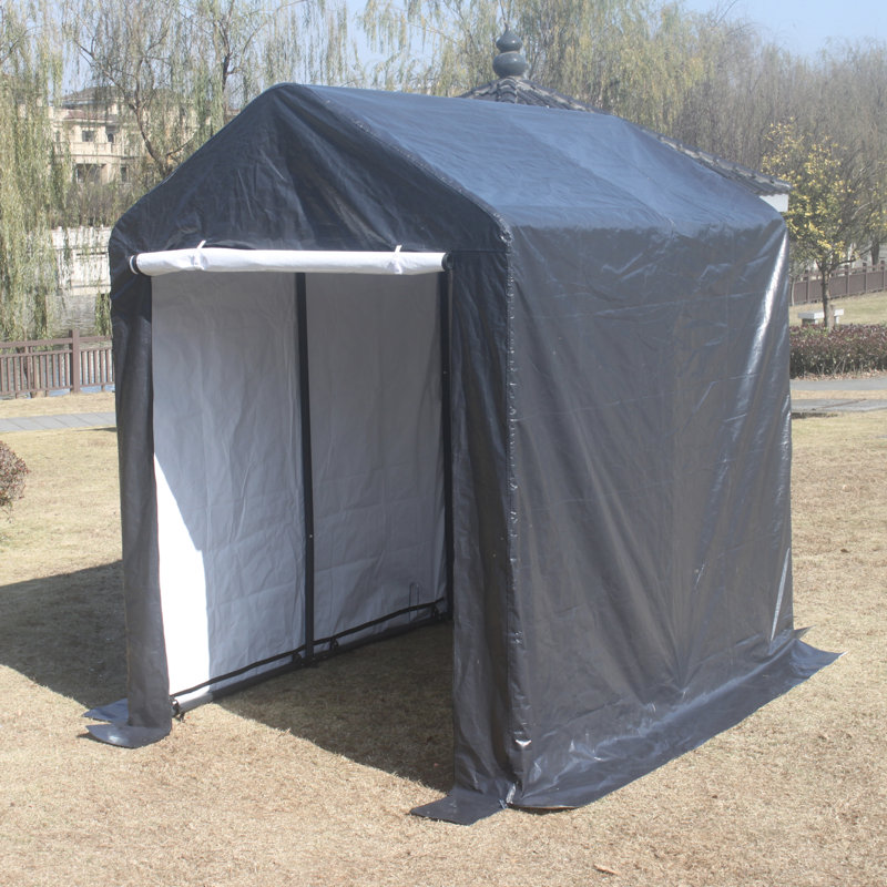 Remise de rangement portative en métal, H 99,96 po x l 96 po x P 74,40 po