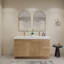 Ensemble de meuble-lavabo double 60 "avec tiroirs et portes 60"-70381297