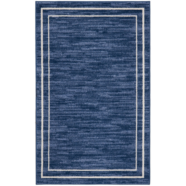 Nourison Essentials Navy Ivory Indoor/Outdoor Area Rug