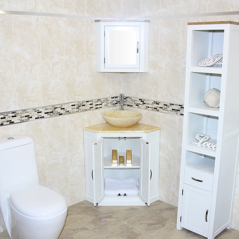 Ande 550mm Single Bathroom Vanity with Vessel Stone Basin