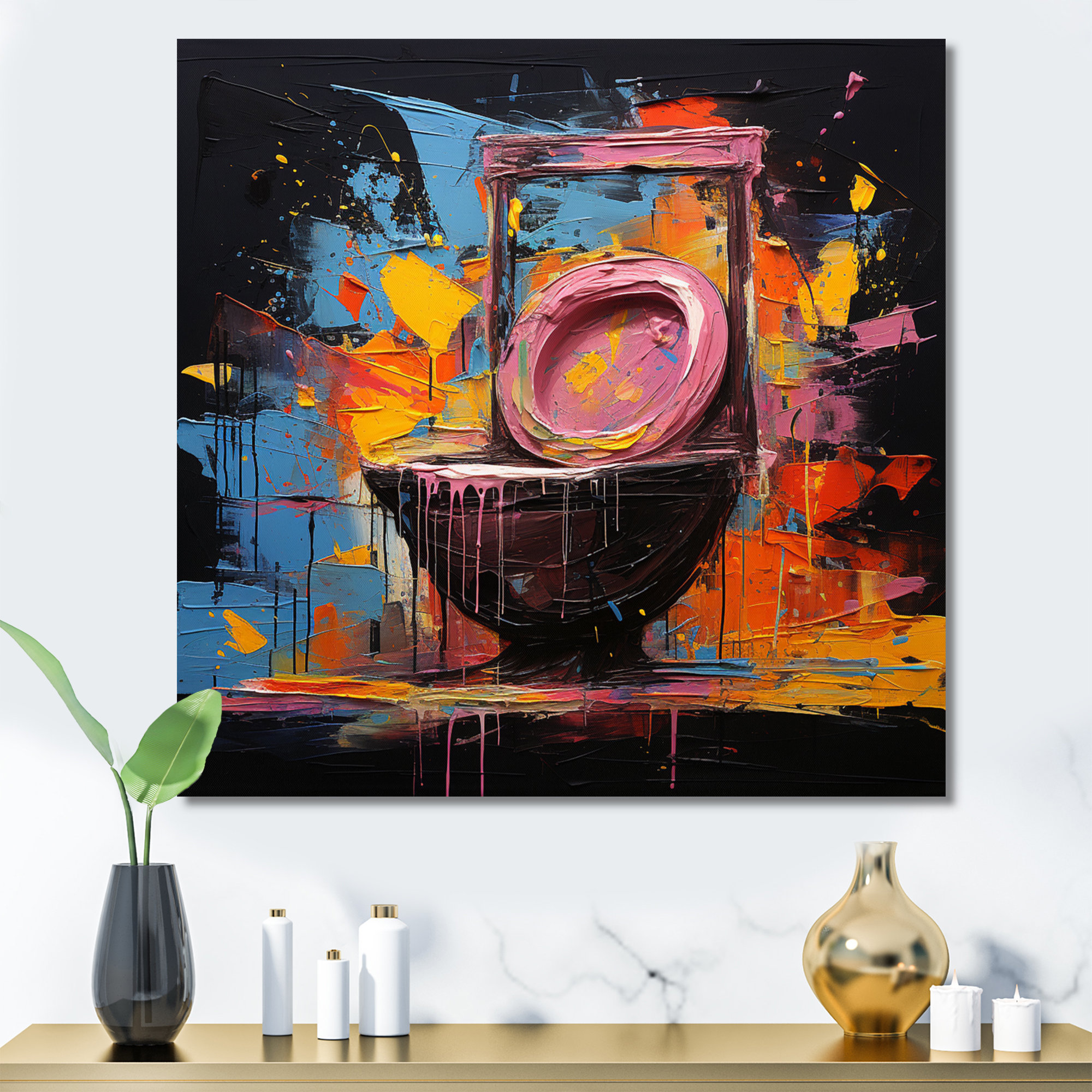 Red Barrel Studio Artistic Expression Abstract Toilet II - Print ...