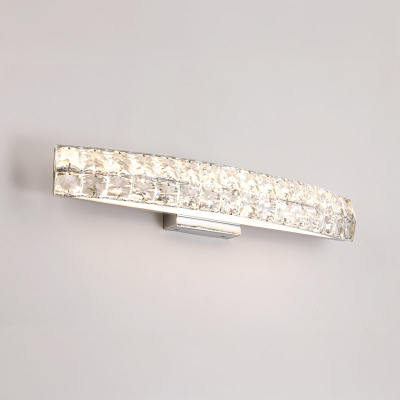 Luminaire de salle de bain à DEL en cristal 25 po Crescent