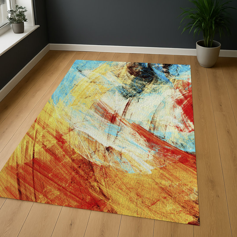 Abstract Area Rug, Rectangle 140 x 200 cm