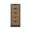 Commode haute 5 tiroirs Basilea, système coulissant