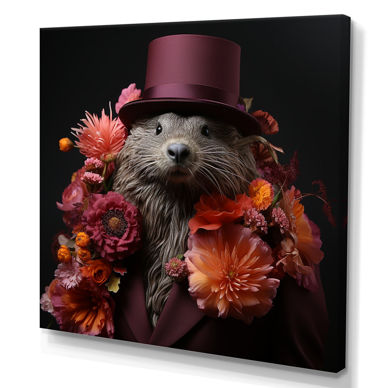 Autumn Wonders II - animaux, art mural, H 36 po x l 36 po x P 1,5 po, Toile tendue