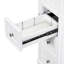 Base de meuble-lavabo de 36 po en blanc. 1 armoire et 6 tiroirs. Attrait moderne. Bois massif et surface peinte résistante. Autoportante. Assemblage requis sans lavabo. Blanc avec tablette réglable.-1862658244