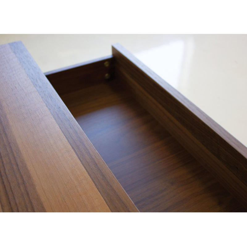 Blanche Nightstand, 16" H x 24" W x 18" D, Walnut
