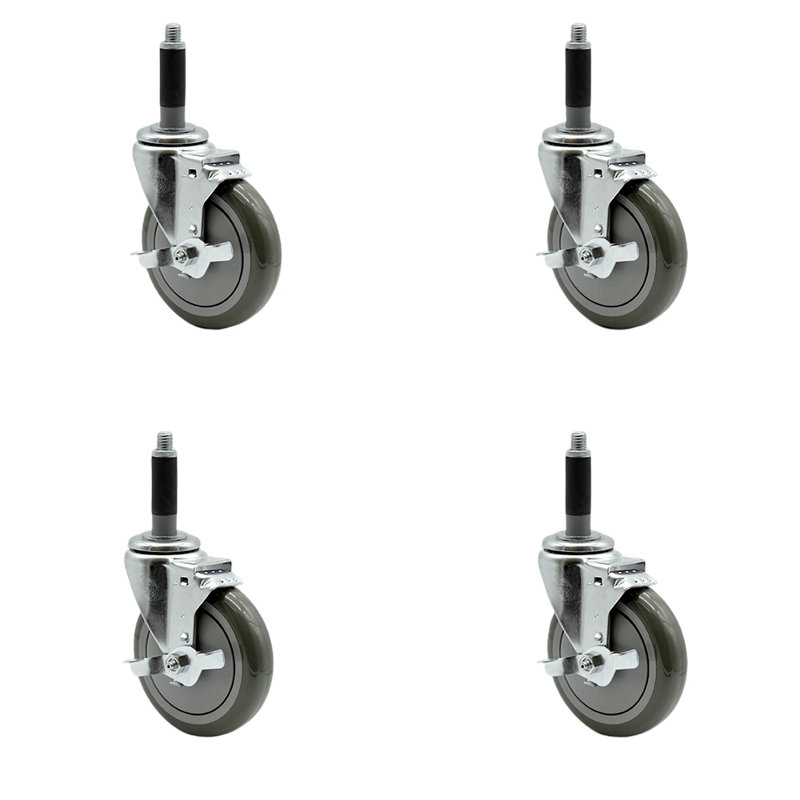 Polyurethane Caster, Gray