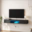 Meuble télé flottant fixé au mur avec 16 DEL de couleur, meuble télé moderne de 63 po, meuble télé flottant pour téléviseur 55 60 65 po,-931860426