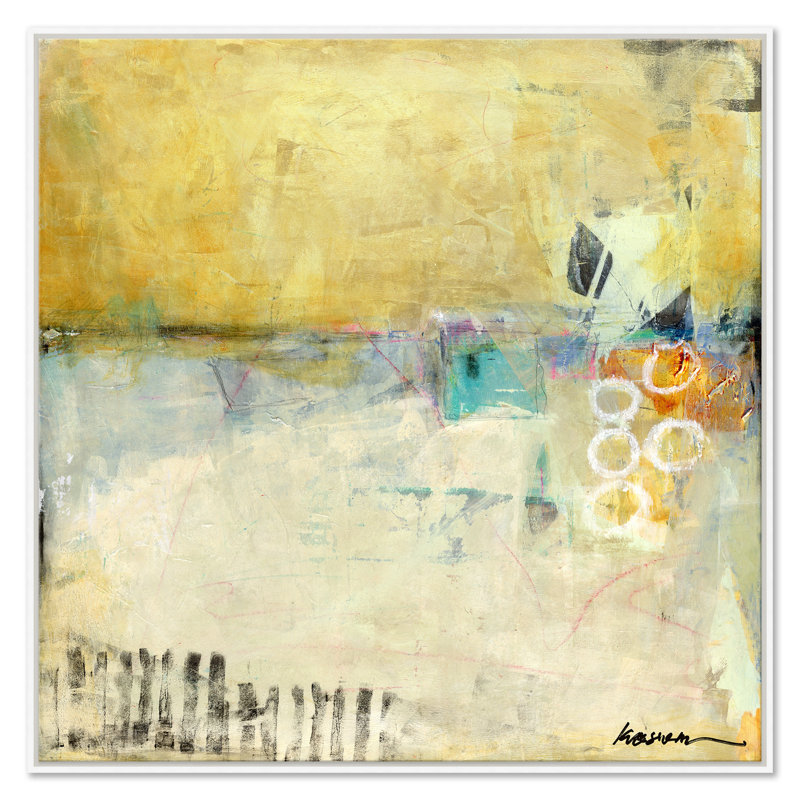 Beyond the Fence by Jill Krasner - Single Picture Frame Painting on Canvas, White