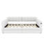 Grand lit tapissier avec options de chargement et de rangement USB intégrées-890040785