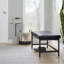 Banc en métal noir et similicuir-359438422