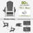 HDPE Outdoor Adirondack Foldable Chair Set Weather-Resistant  Fire Pit Chair With Cup Holder 4PCS-803083166