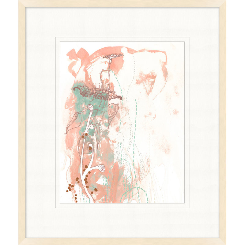 Fleurs abstraites 1 - Peinture avec cadre