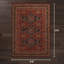 Tapis oriental en laine rouge à motif floral bordeaux Langley Street-70568987