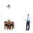 Kaius 4 - Light 15.3" Chandelier Style Drum Semi Flush Mount